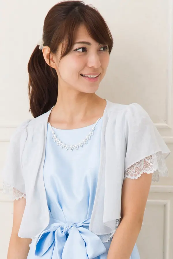 リバーシブルレースグレーボレロ | Cx-1291 | 結婚式パーティーの