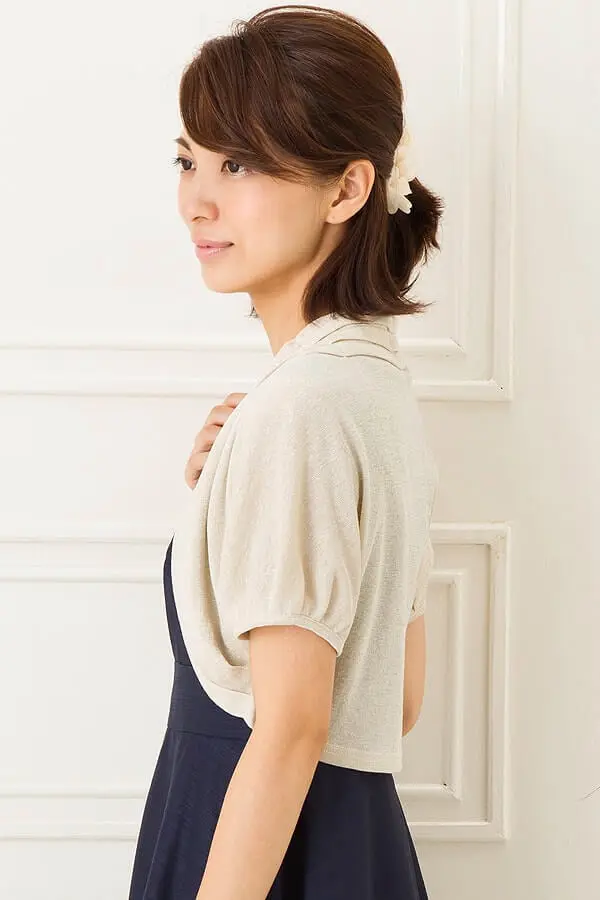 シャンパンゴールドラメニットボレロ | ASHILL | Cx-1292 | 結婚式