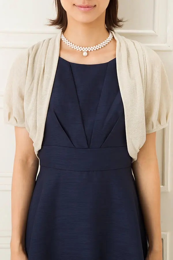 大作 ハラシホルバート作 ドレスデン 12号 シャンパンゴールドラメニットボレロ | ASHILL | Cx-1292 | 結婚式