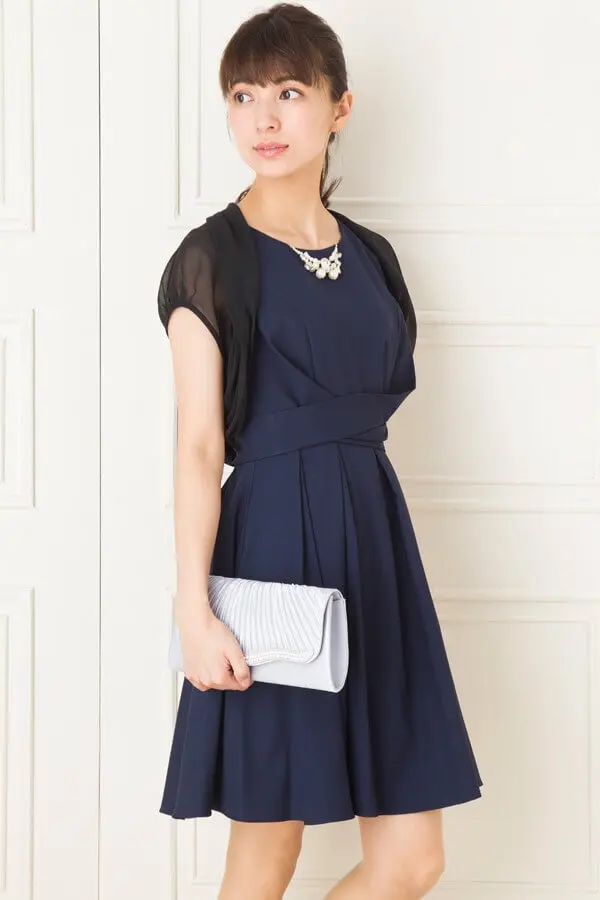 黒パフスリーブシフォンボレロ | Cx-1311 | 結婚式パーティーの