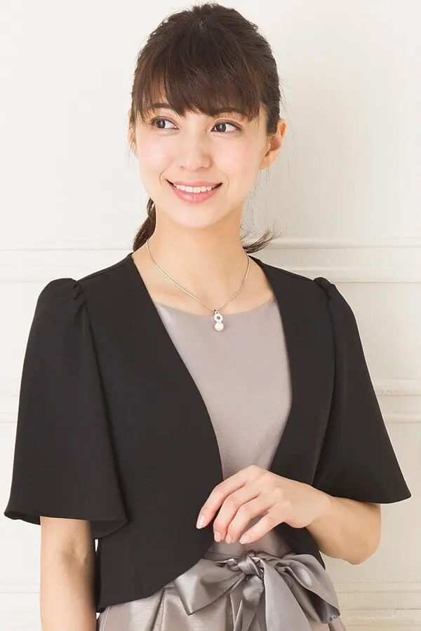 フレアスリーブ黒ジャケット | Cx-1337 | 結婚式パーティーのレンタル