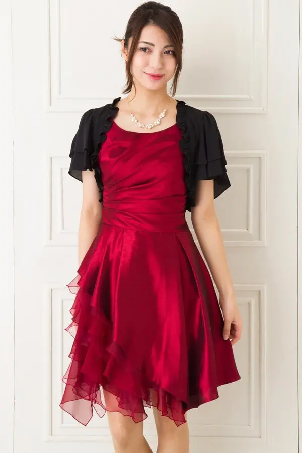 フリル付き黒シフォンボレロ | Preference | Cx-1340 | 結婚式
