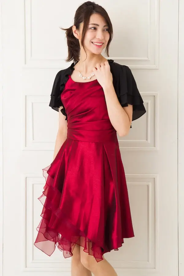 フリル付き黒シフォンボレロ | Preference | Cx-1340 | 結婚式