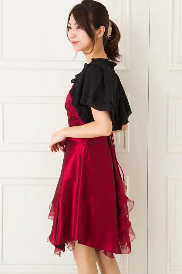 フリル付き黒シフォンボレロ | Preference | Cx-1340 | 結婚式