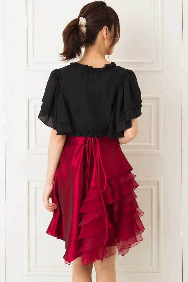 フリル付き黒シフォンボレロ | Preference | Cx-1340 | 結婚式