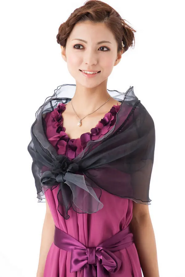 シュシュ付きショール風黒ボレロ | pin'X | Cx-1349 | 結婚式