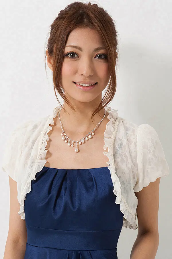 パフスリーブレースシフォンアイボリーボレロ | Cx-1354 | 結婚