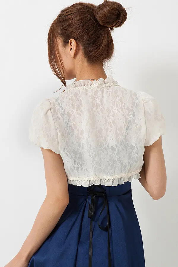 DAISYLINパフスリーブボレロ ボレロ パーティーボレロ デイリー ショート レース[品番
