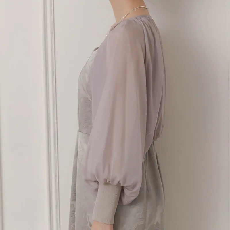 グレーのシフォンラメボレロ | Dorry doll | C-4052 | 結婚式