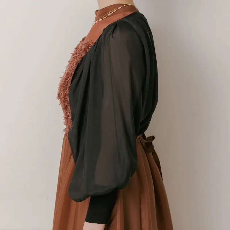 ブラックのシフォンラメボレロ | Dorry doll | C-4053 | 結婚式