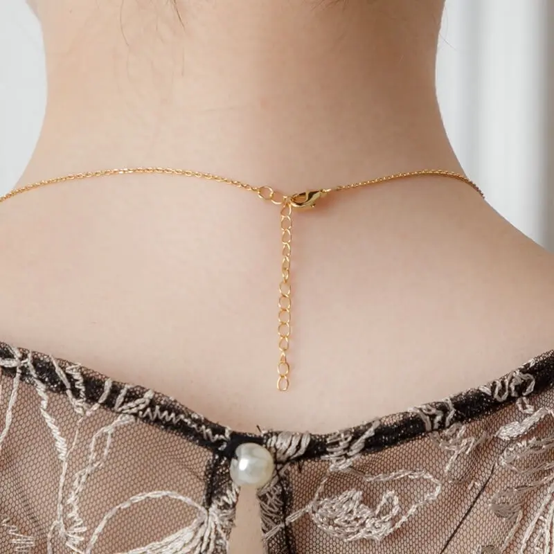 ゴールドのY字パールネックレス | Diamond Hearts | D-6052 | 結婚式