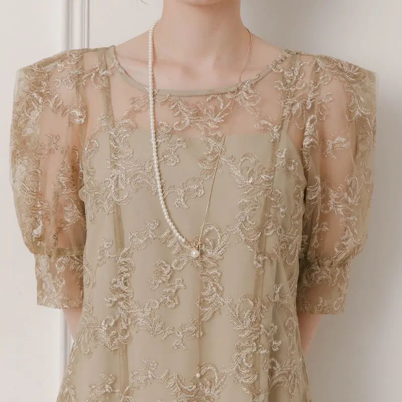 ゴールドのMANY WAYパールネックレス | metoi | D-6057 | 結婚式