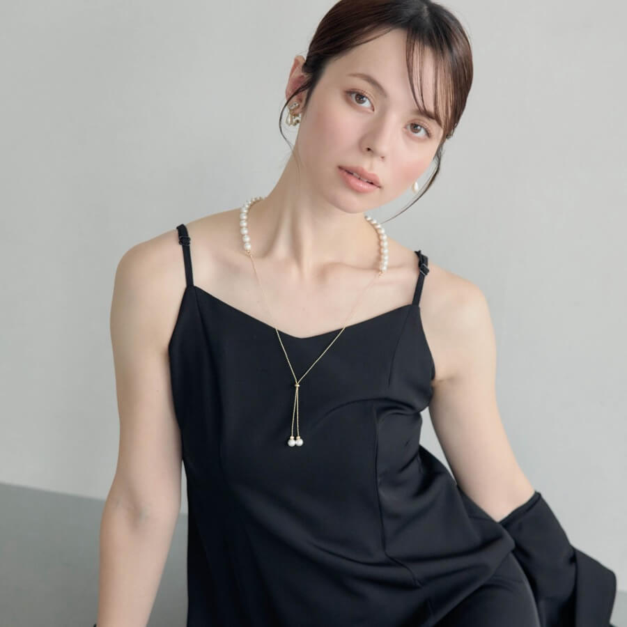 ゴールドの2wayループタイネックレスの商品画像4