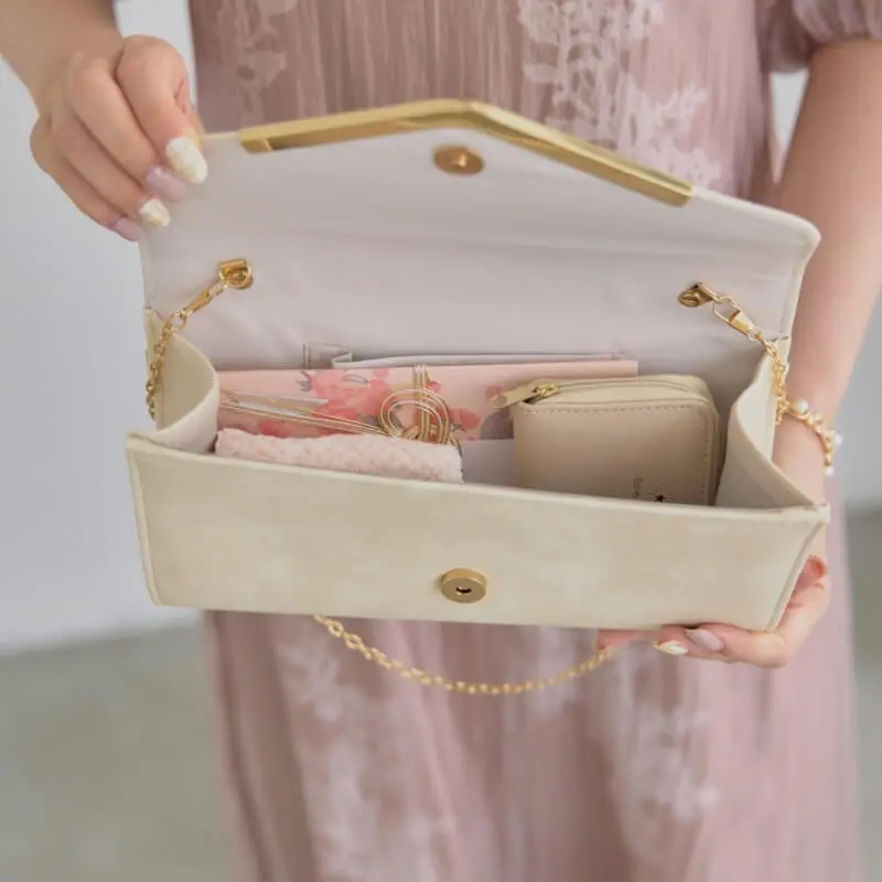 ベージュのマットフェイクレザーバッグ | select shop | E-8098 | 結婚