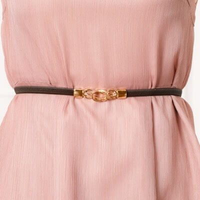 ブラウンのリングゴムベルト | F-9013
