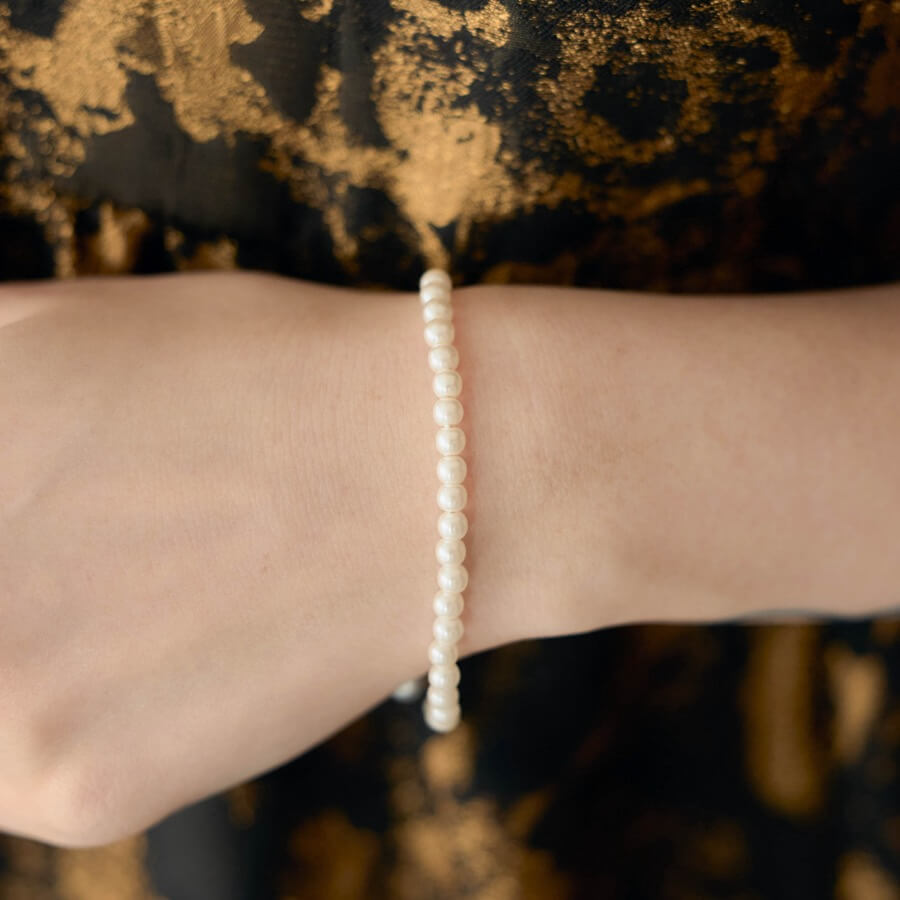 ゴールドのパールスライドチェーンブレスレットの商品画像2