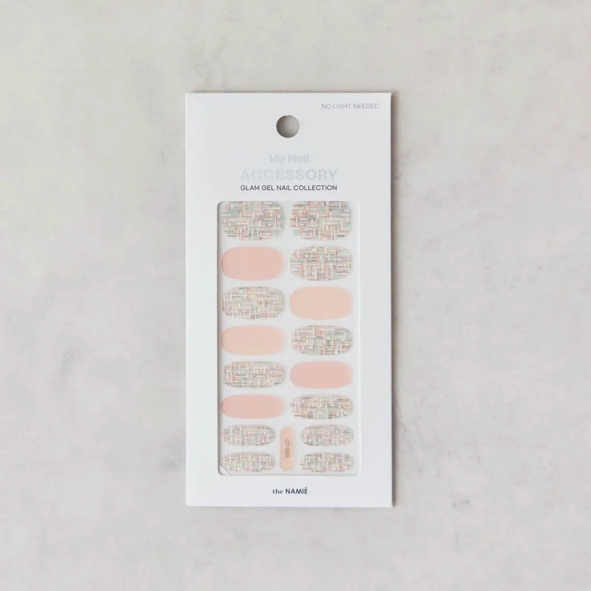 ネイルアートシール　ピンクツイード