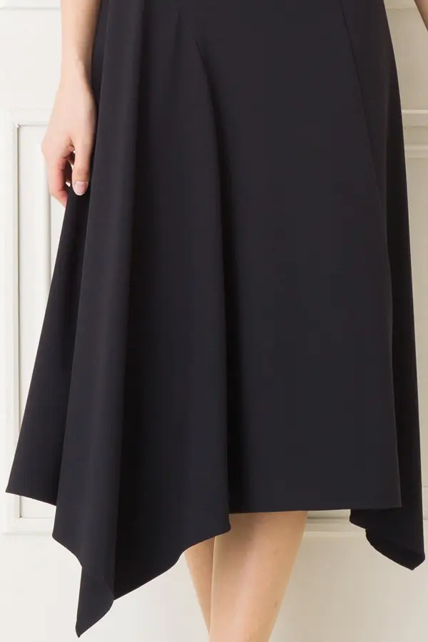 背中編み上げ黒ワンピース | LACOUPE | LL～3L | 結婚式パーティーの