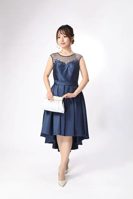 【タグ付】定価3.6万 リナシメント フィッシュテールドレス ネイビー タグ付】定価3.6万 リナシメント フィッシュテールドレス