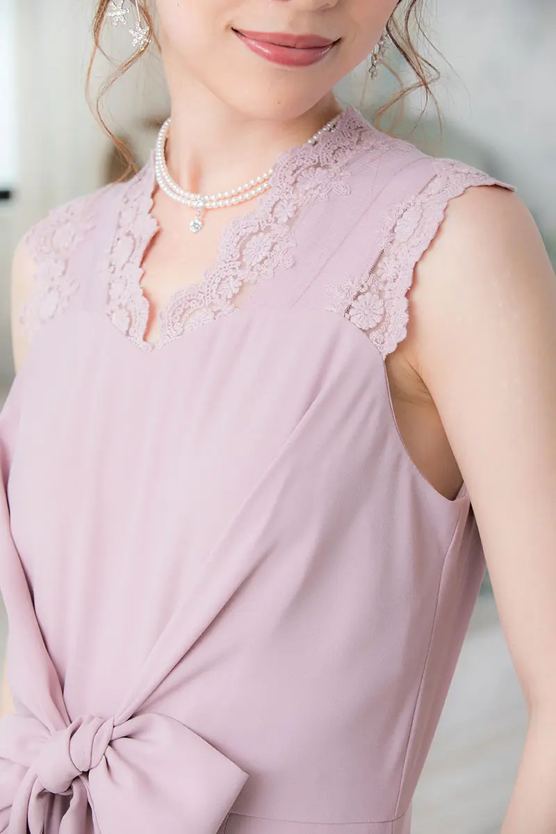 未使用品】traumerei ワイドオールインワンドレス（ピンク