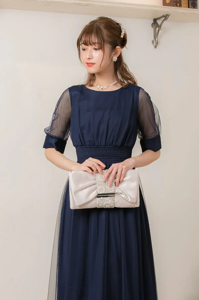 アナイ チュールドレス ネイビー ドレス|ワンピース/ドレス|商品一覧｜ANAYI OFFICIAL ONLINE