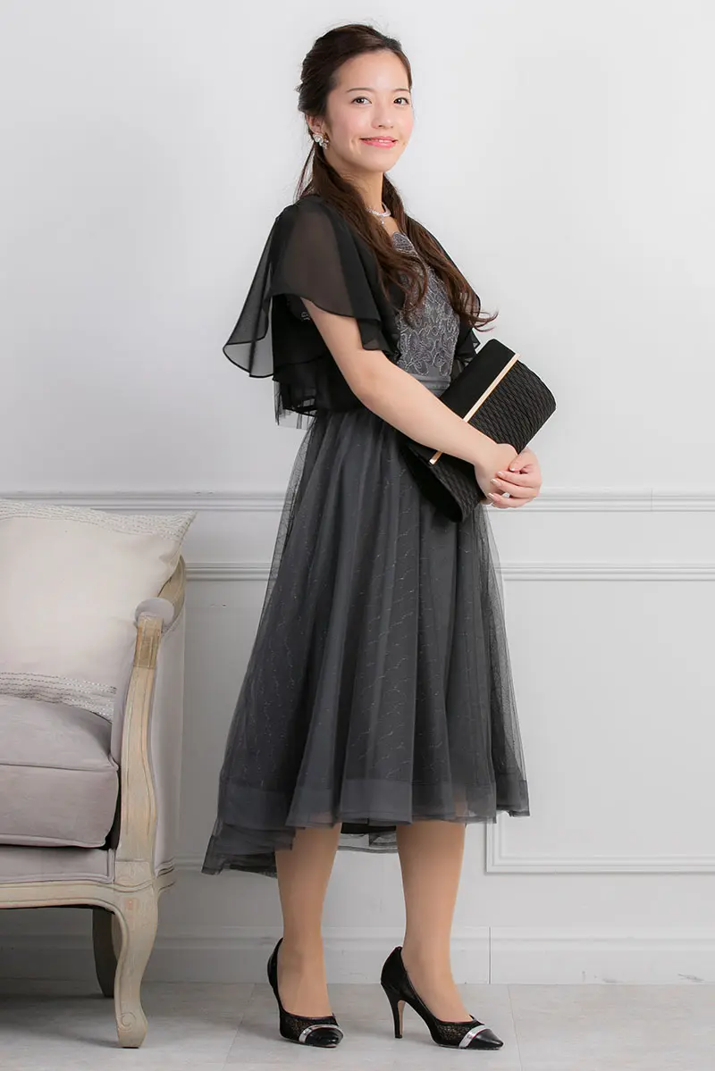 カーキのメタリックレース×チュールドレス | Dorry doll | S～M | 結婚  