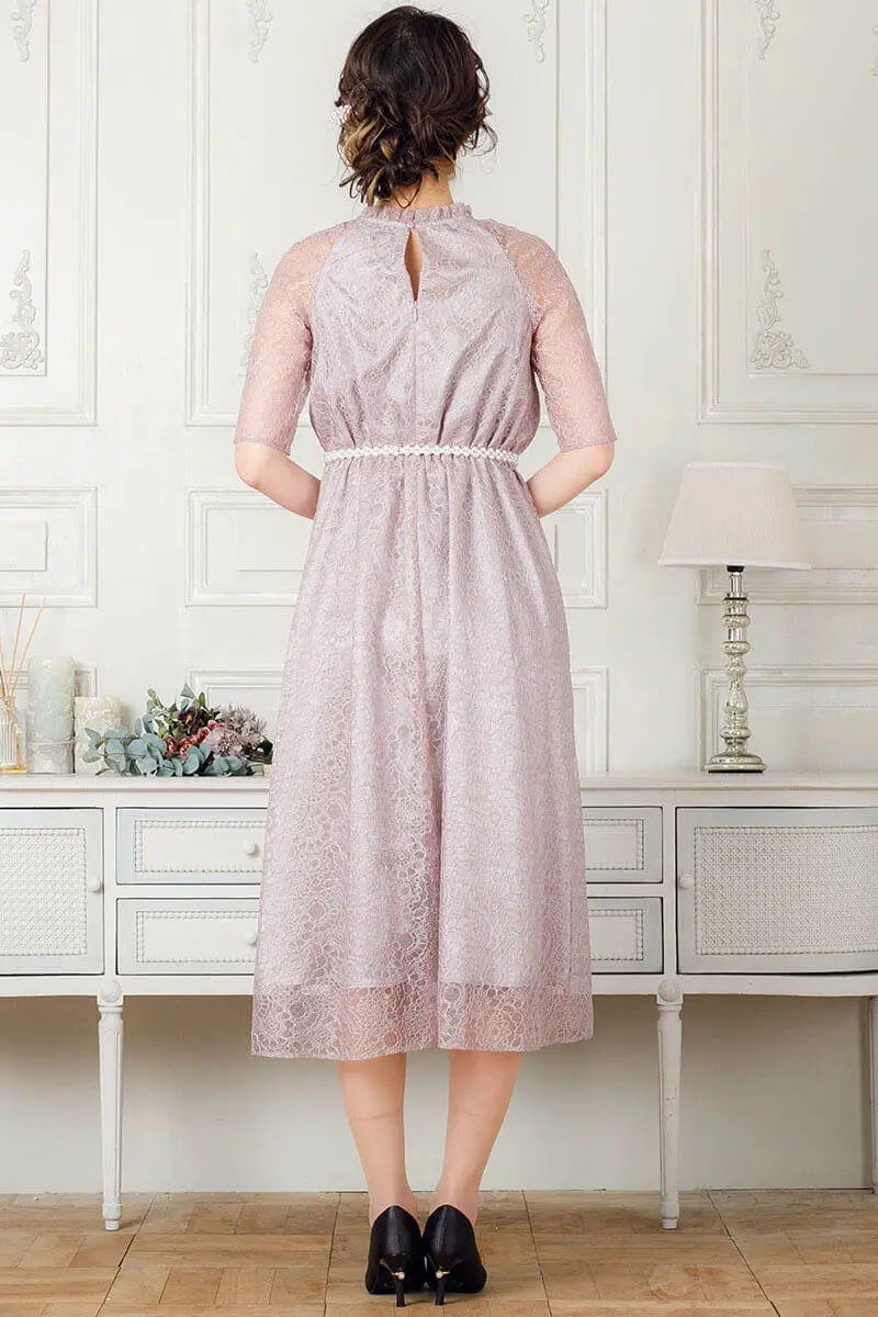 ラベンダーのラグランスリーブドレス | Sweet As | S | 結婚式