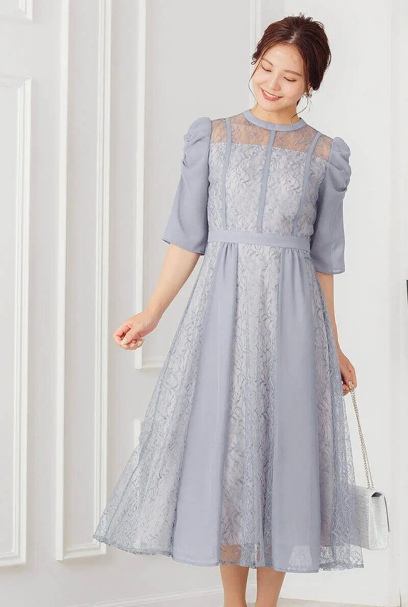 rai atelier ギャザードレス チュールギャザーフレアロングワンピース「U1187」