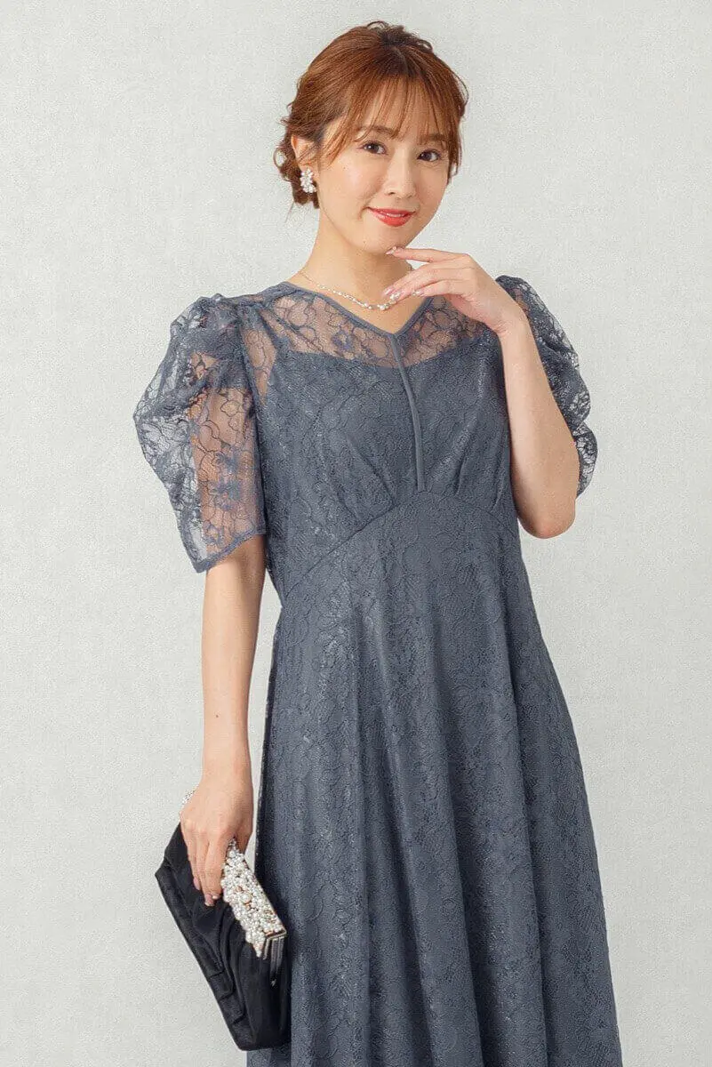 JJs Houseグレーシルバー オフショルダー フォーマルドレス パーティー