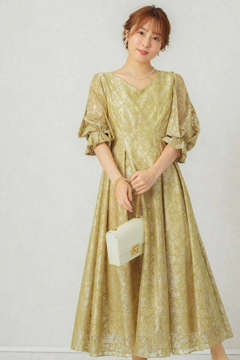 ★新品タグ付き★ドリードール　アンティークレース ボリュームスリーブドレス アンティーク刺繍レースワンピースドレス（ドレス）｜Dorry Doll