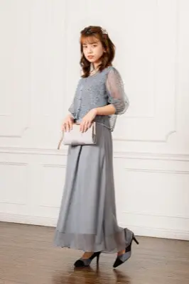 ネイビーのレースボレロ付きドレス | placebo | S | 結婚式