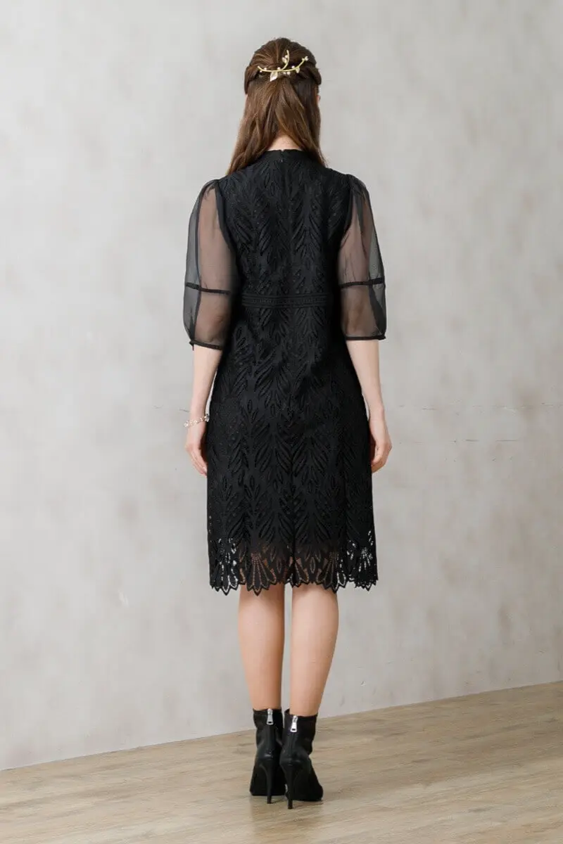 DorryDoll ボリューム袖レースワンピース ブラック DorryDoll ボリューム袖レースワンピース ブラック