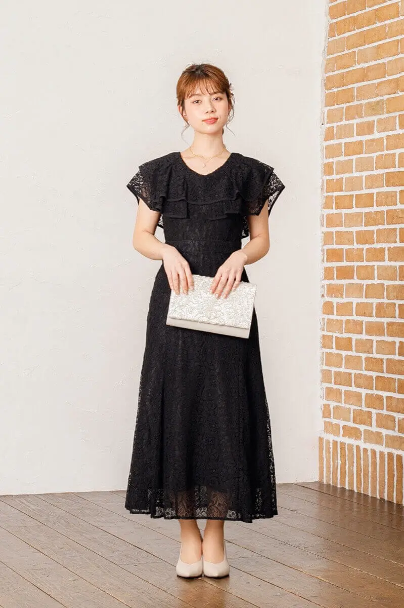 ブラックのフリルカラードレス | Dorry doll | M | 結婚式パーティーの