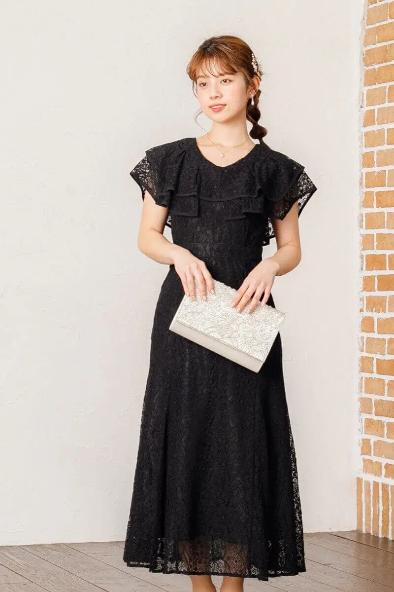 ブラックのフリルカラードレス | Dorry doll | M | 結婚式パーティーの