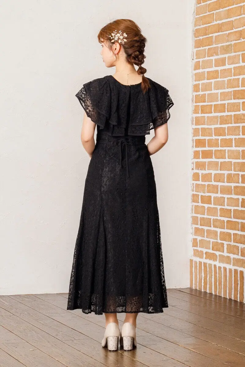 ブラックのフリルカラードレス | Dorry doll | M | 結婚式パーティーの