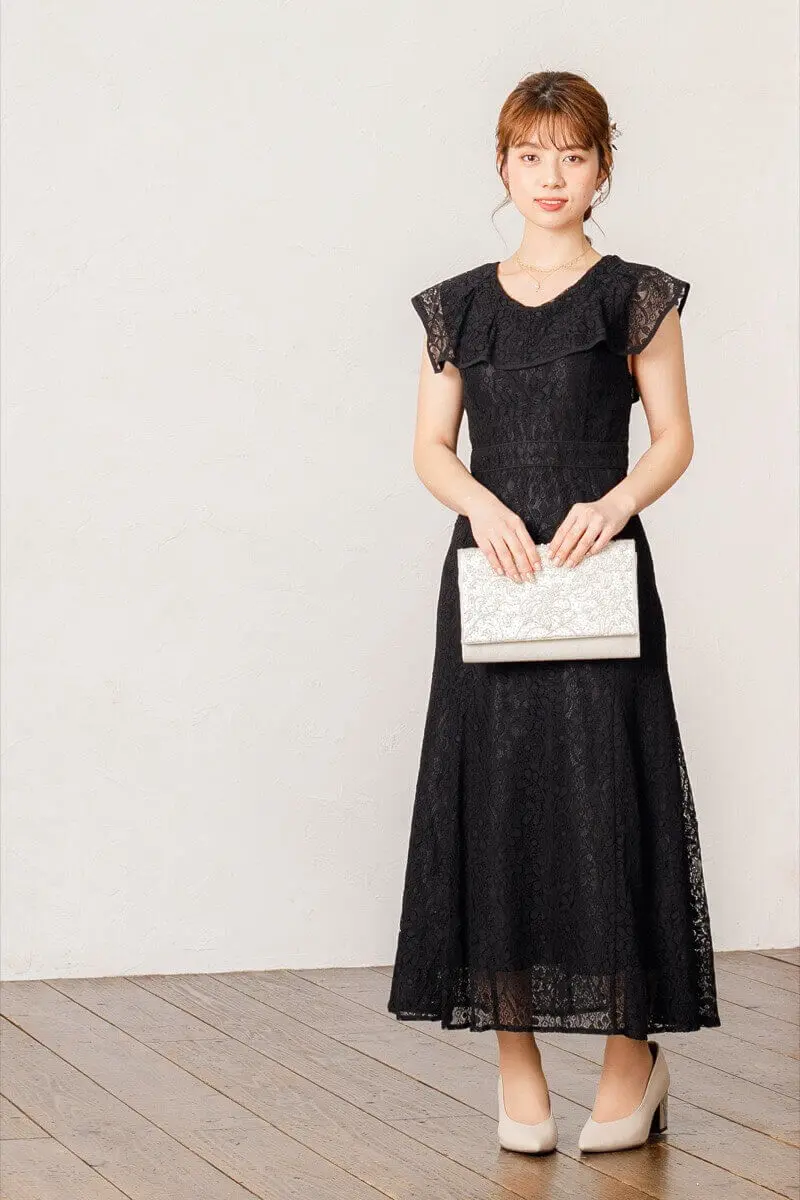 ブラックのフリルカラードレス | Dorry doll | M | 結婚式パーティーの