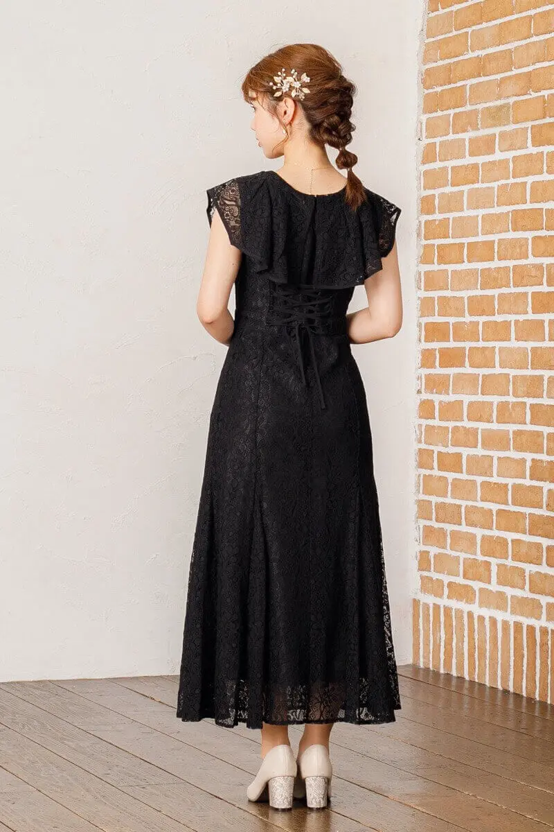 ブラックのフリルカラードレス | Dorry doll | M | 結婚式パーティーの