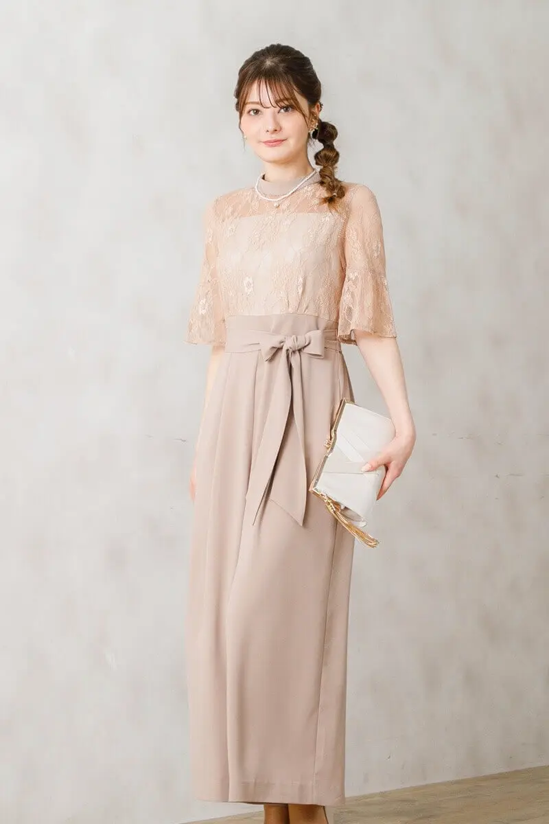 モカのレース切替オールインワン | Laisse Passe | S | 結婚式