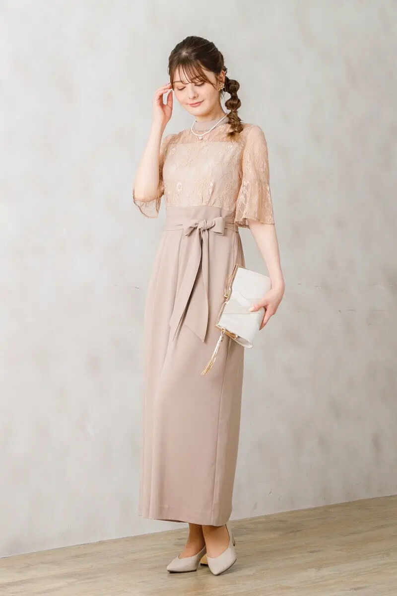 モカのレース切替オールインワン | Laisse Passe | S | 結婚式