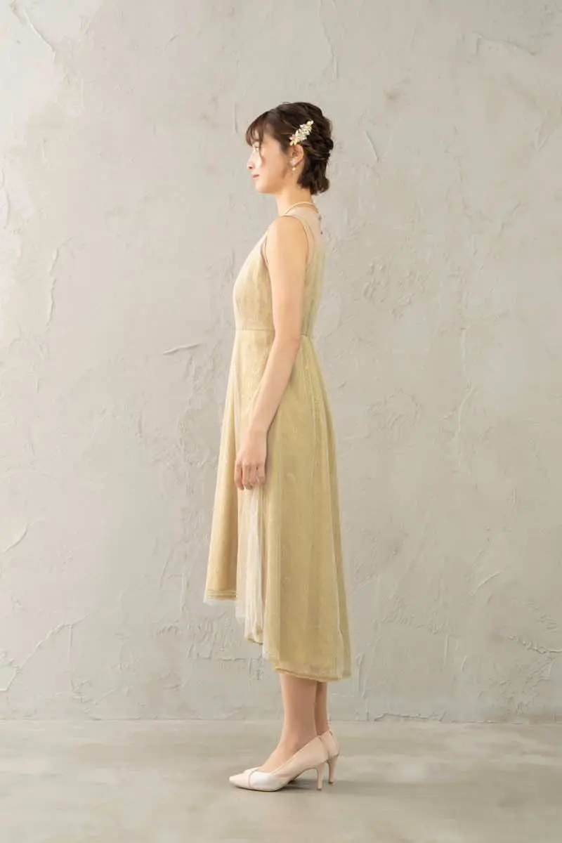 イエローのラメフィッシュテールドレス | Dorry doll | M | 結婚
