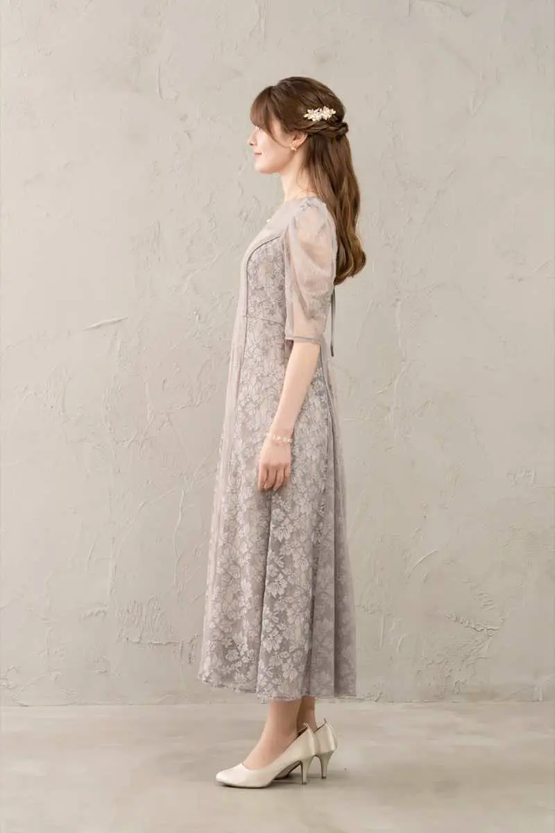 モカのレースコンビネーションドレス | select shop | M | 結婚