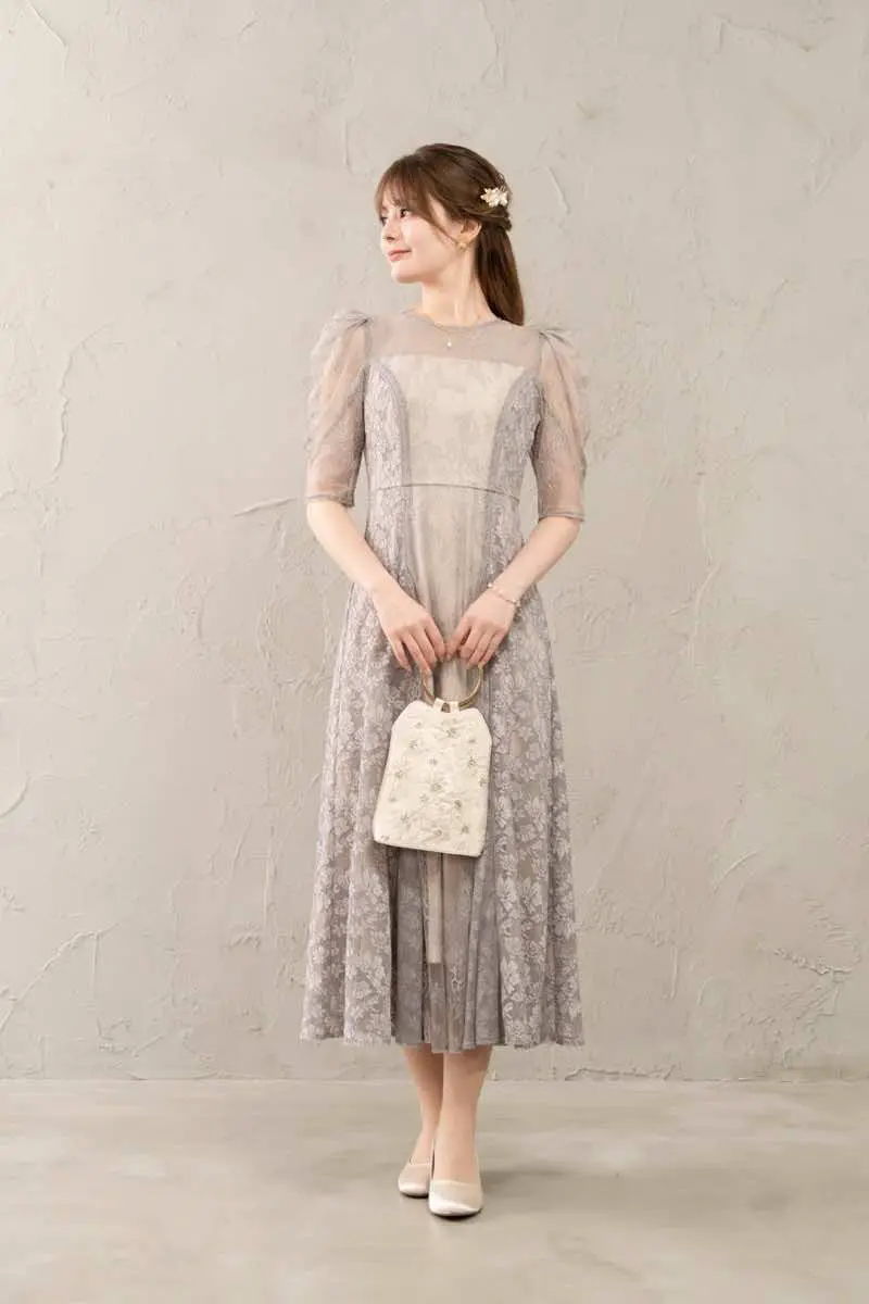 モカのレースコンビネーションドレス | select shop | M | 結婚