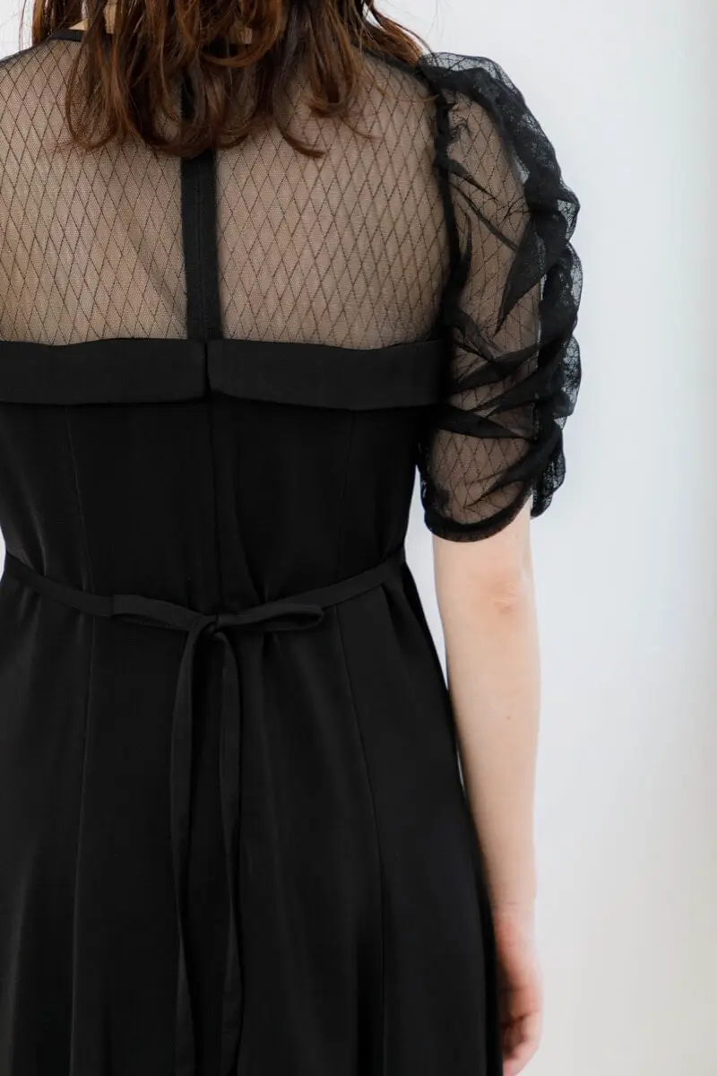 ブラックのダイヤチュールフレアドレス | Dorry doll | M | 結婚式