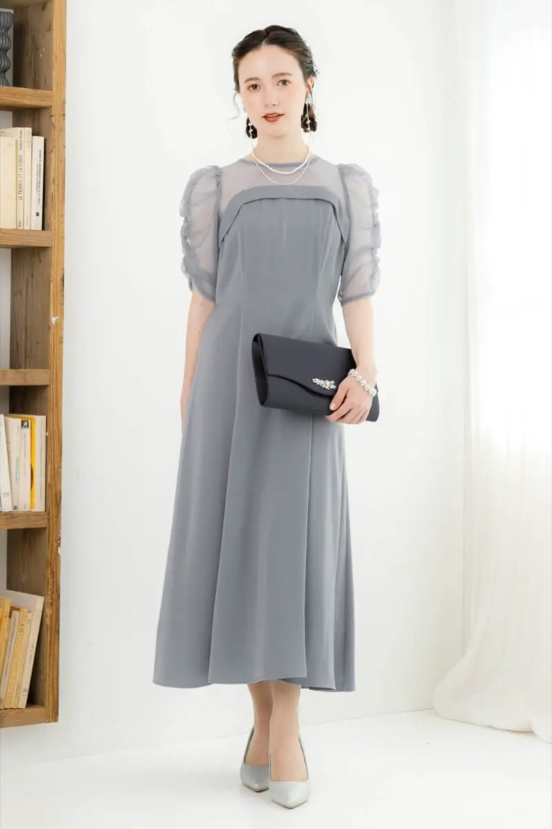 ブルーのダイヤチュールフレアドレス | Dorry doll | M | 結婚式