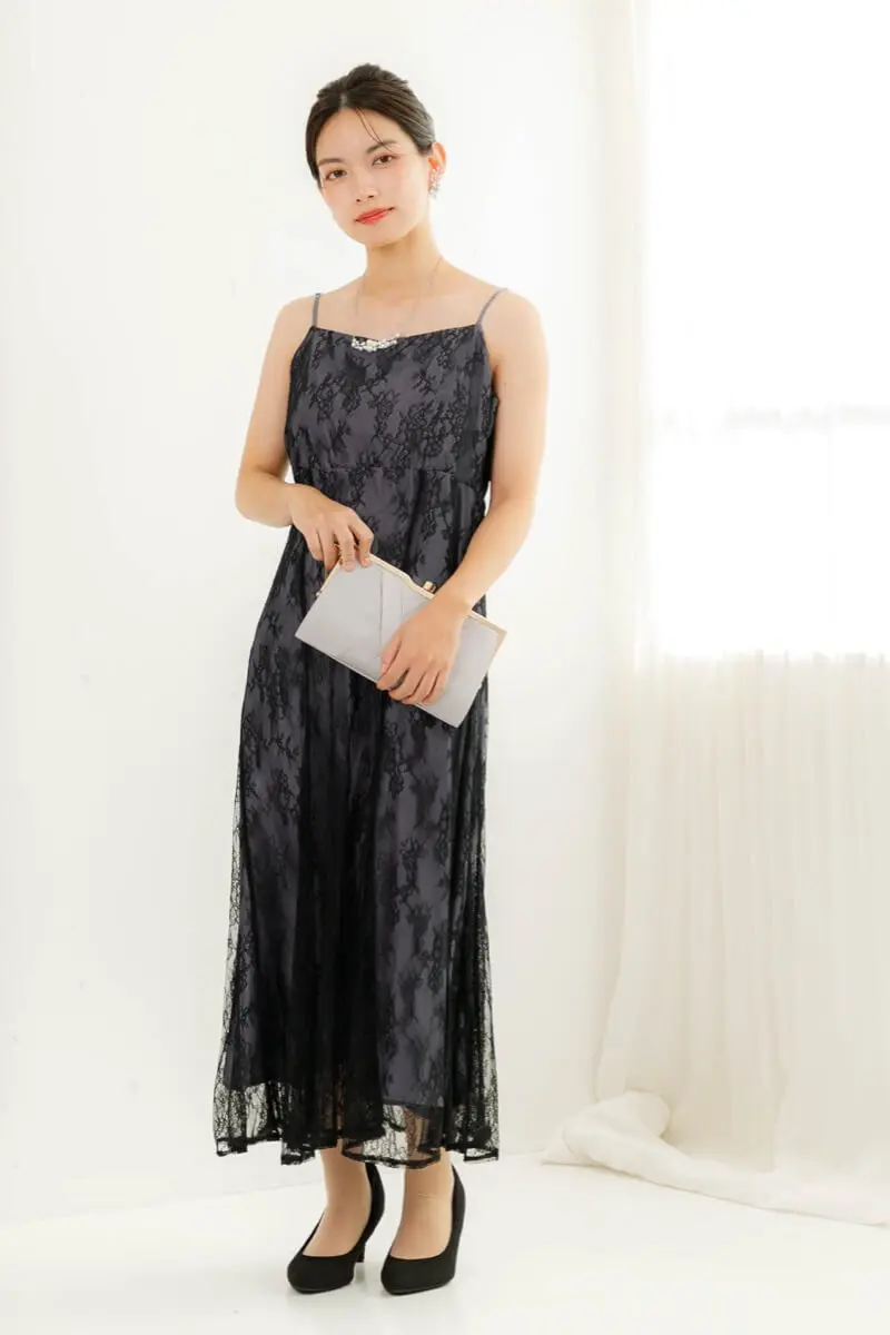 チャコールのレイヤードチュールドレス | Dorry doll | M | 結婚式