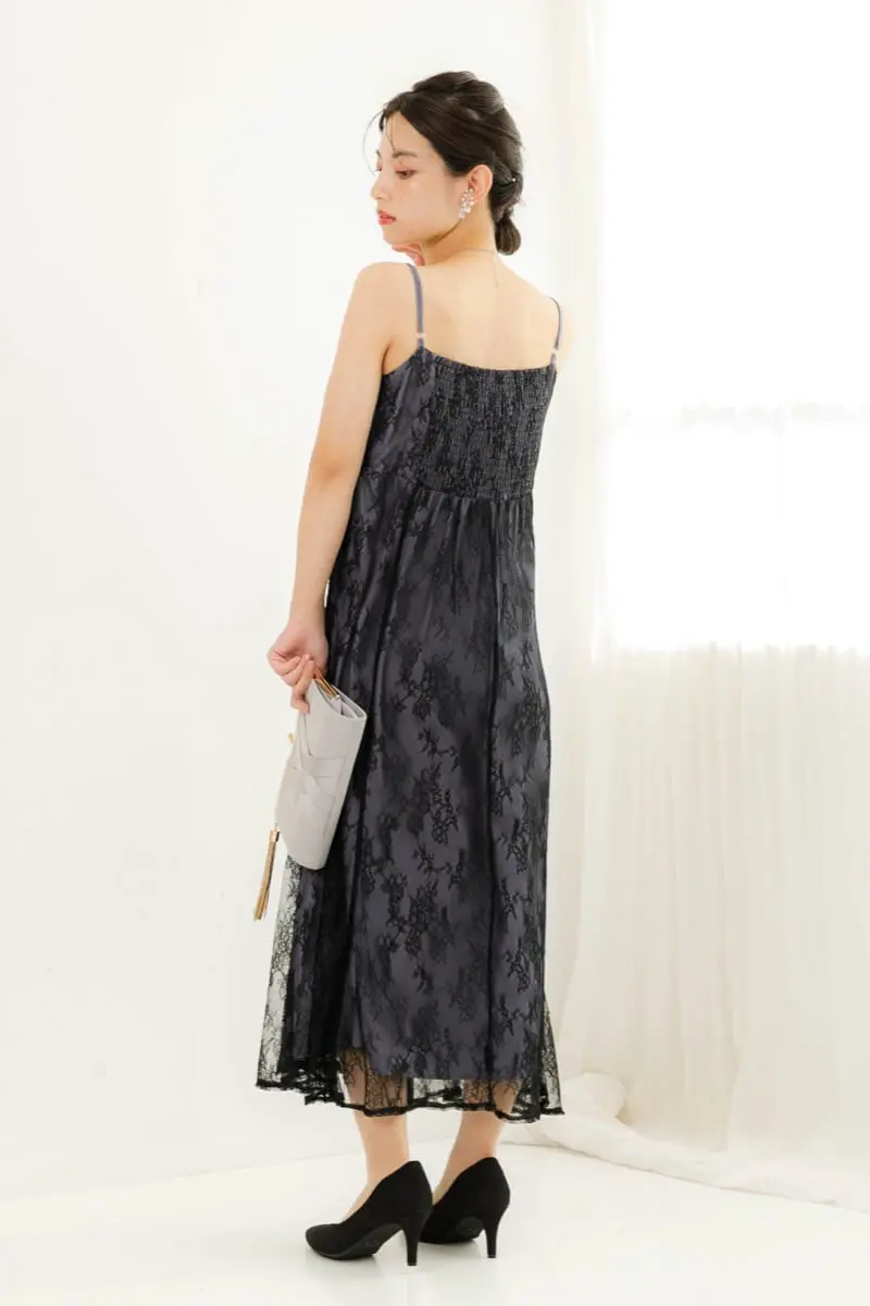 チャコールのレイヤードチュールドレス | Dorry doll | M | 結婚式