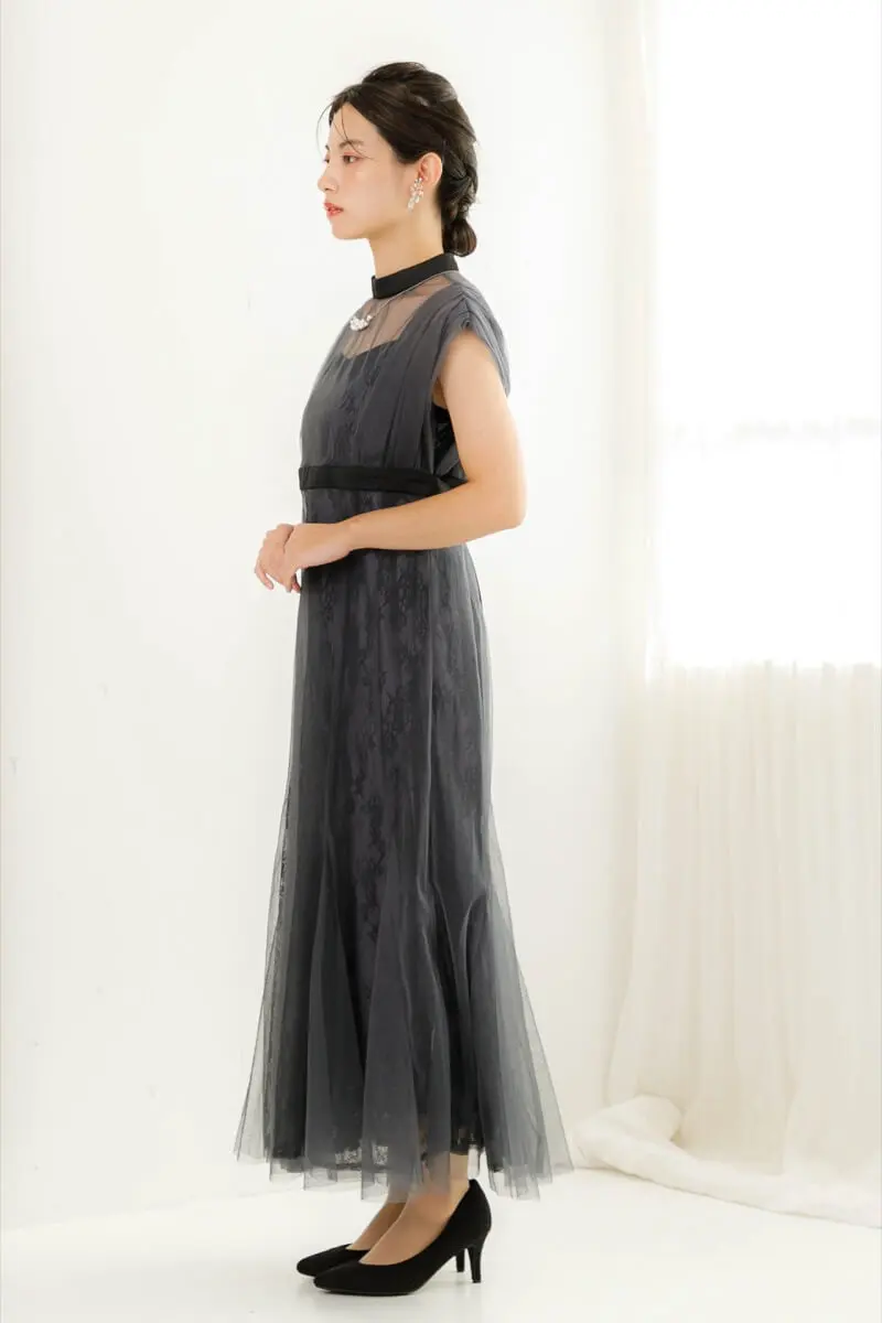チャコールのレイヤードチュールドレス | Dorry doll | M | 結婚
