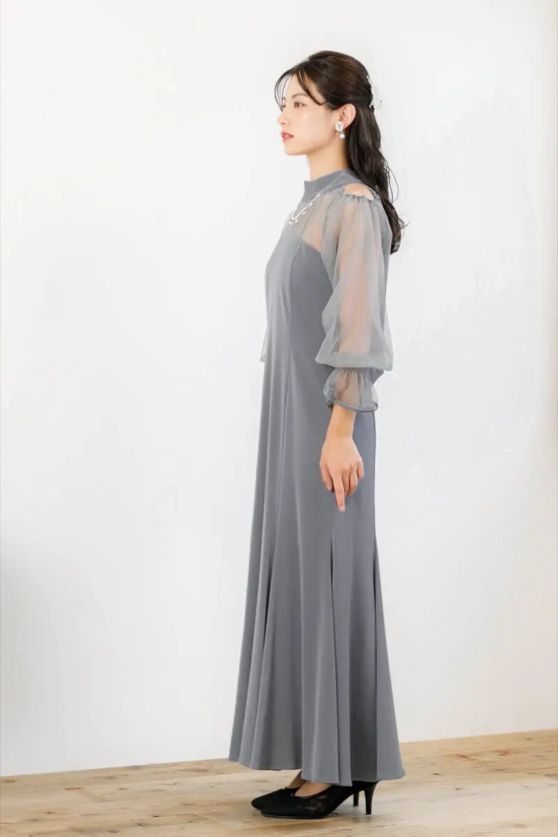 【REISS】Juni ダブルストラップ カットアウト ミディドレス EC・青山サロン限定】ネイビー カットアウト ミディアムドレス