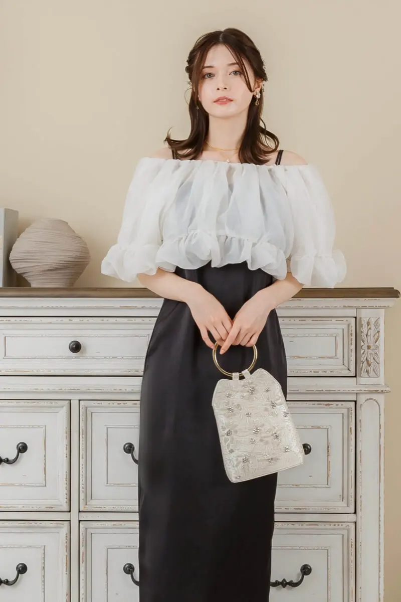送料関税込■Simone Rocha■フリル シアーチュールミディドレス Shimone Rocha】シアーチュールミディドレス☆送料関税込み