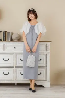 TO BE CHIC ボレロセット ブラック UVショルダーフリル ボレロ(トップス)｜TO BE CHIC(トゥー ビー